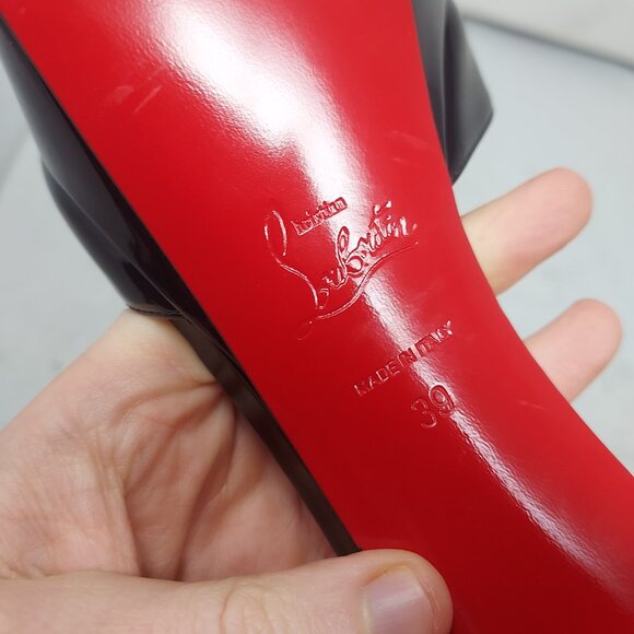 Christian Louboutin Black Sandaloo Patent Platform Sandal - Picture 4 of 11